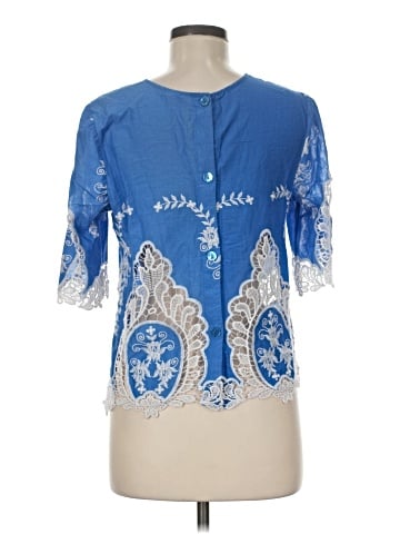 Saint Tropez West Short Sleeve Blouse (view 2)