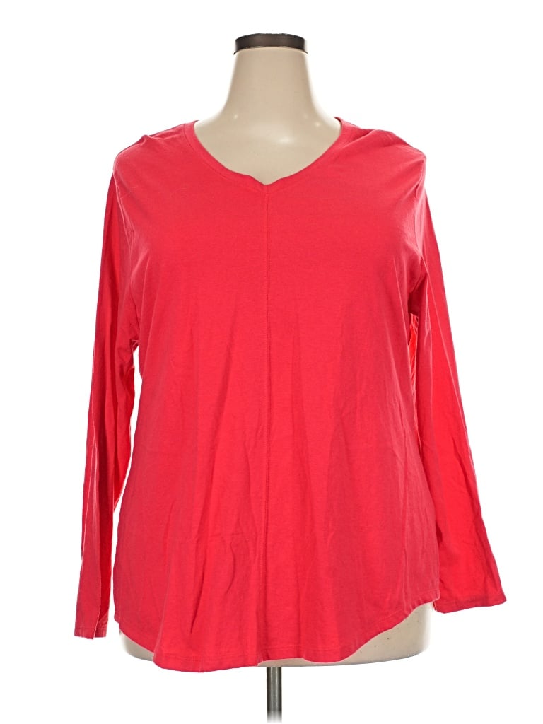 Pre-owned Just My Size 3/4 Sleeve T-shirt In Red