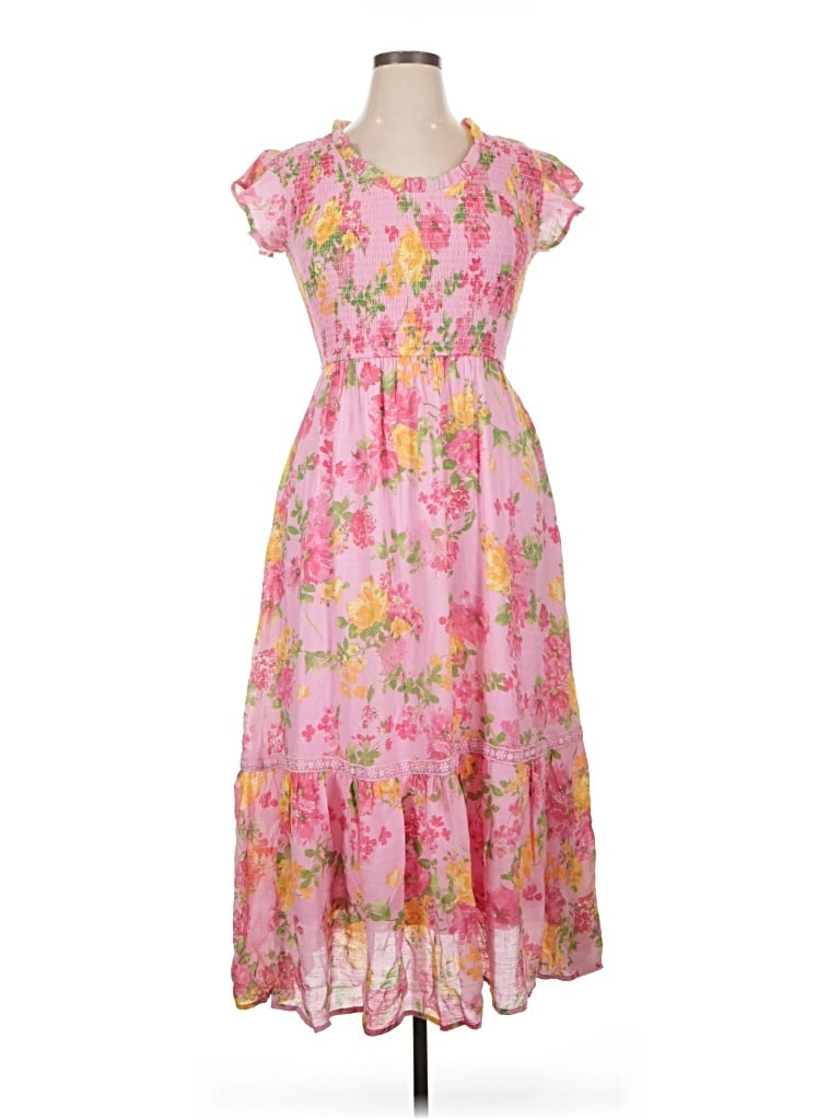 Pre-owned Blu Pepper Casual Dress In Pink