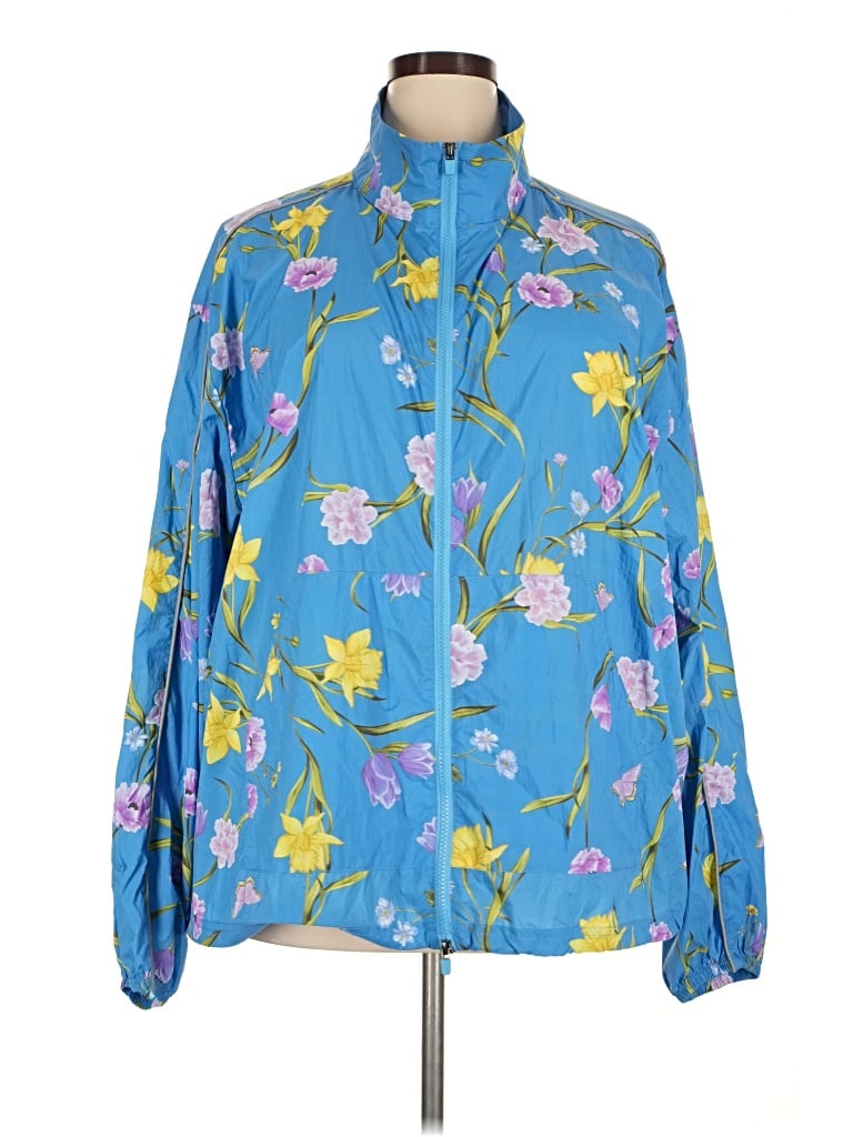Pre-owned Fabletics Windbreaker Jacket In Blue