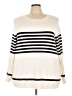 Lane Bryant Stripes Ivory Pullover Sweater Size 26 - 28 Plus - photo 1