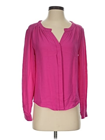 T. Babaton Long Sleeve Silk Top (view 1)