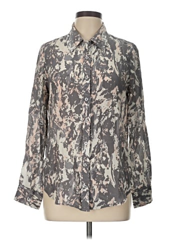 Piperlime Long Sleeve Silk Top (view 1)