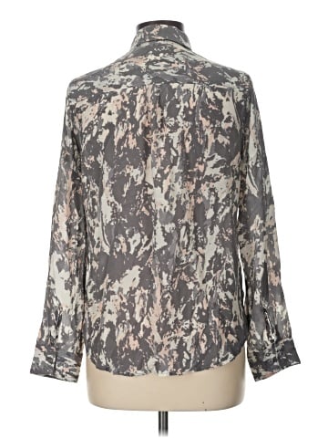 Piperlime Long Sleeve Silk Top (view 2)