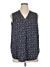 Assorted Brands Stars Blue Sleeveless Button-Down Shirt Size XL - photo 1