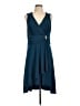 Venus Solid Teal Cocktail Dress Size L - photo 1