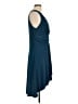 Venus Solid Teal Cocktail Dress Size L - photo 4