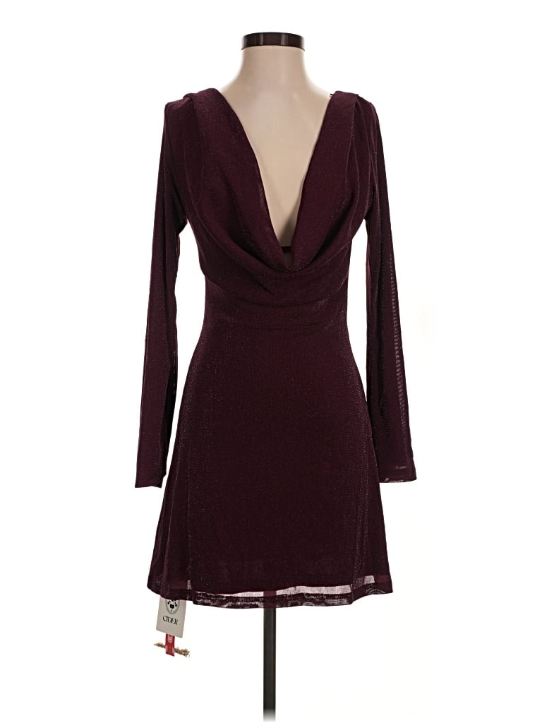 Cider Cocktail Dress In Burgundy