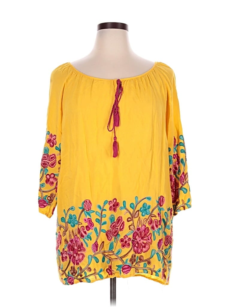 Pre-owned Forgotten Grace 3/4 Sleeve T-shirt In Yellow