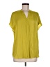 Maison d' Amelie 100% Polyester Yellow Short Sleeve Blouse Size M - photo 1