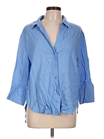 Hering Fashion 3/4 Sleeve Button-Down Shirt (view 1)