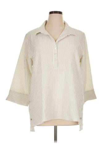 Marla Wynne 3/4 Sleeve Button-Down Shirt (view 1)