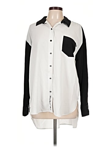 Karl Lagerfeld Paris Long Sleeve Blouse (view 1)