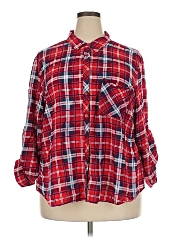 Wet Seal 3/4 Sleeve Button-Down Shirt (view 1)