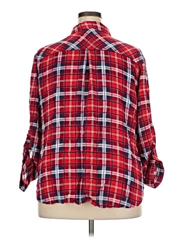 Wet Seal 3/4 Sleeve Button-Down Shirt (view 2)