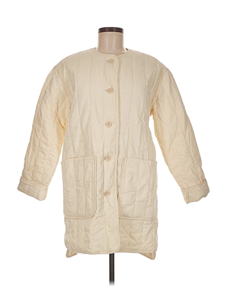 Pre-owned Everlane Coat In Ivory