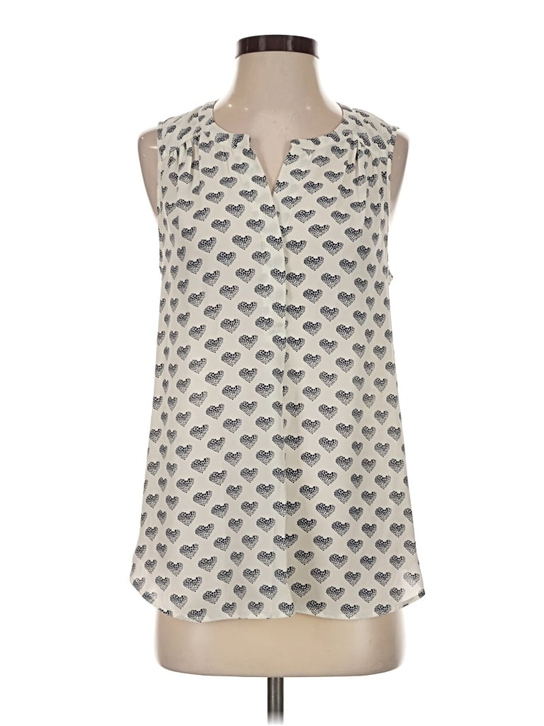 Pre-owned Daniel Rainn Sleeveless Blouse In Ivory