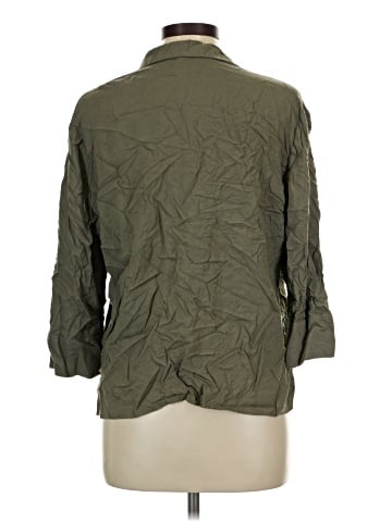 Divided by H&M 3/4 Sleeve Button-Down Shirt (view 2)