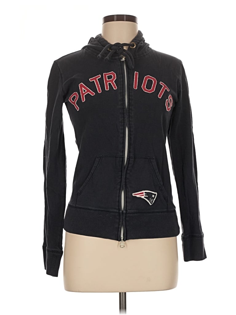 Pre-owned Nfl Zip Up Hoodie In Black