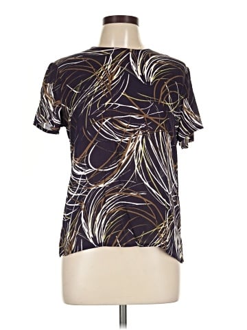 Peter Nygard Short Sleeve Silk Top (view 1)