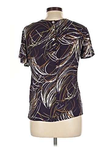 Peter Nygard Short Sleeve Silk Top (view 2)