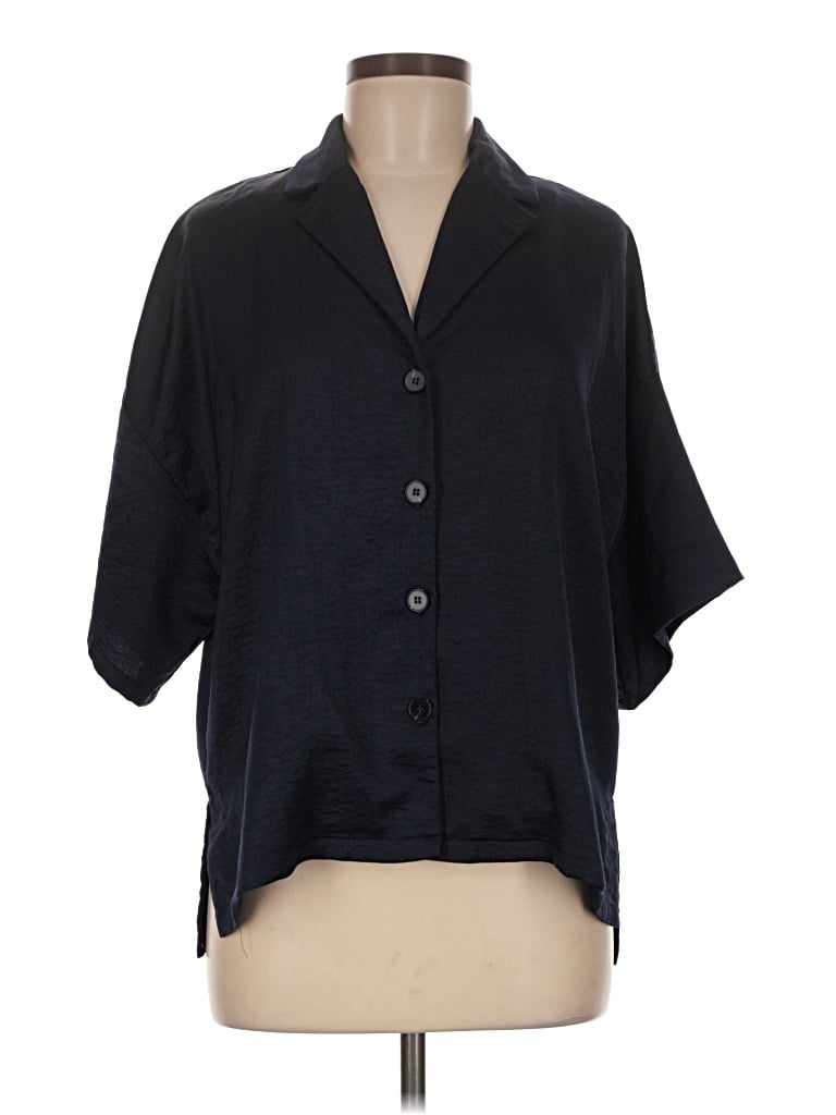 Pre-owned Vestique 3/4 Sleeve Blouse In Black