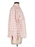 Talbots Checkered-gingham Pink Long Sleeve Button-Down Shirt Size L - photo 4