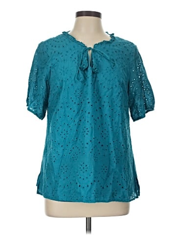 BLOOMCHIC Short Sleeve Blouse (view 1)