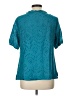 BLOOMCHIC 100% Cotton Teal Short Sleeve Blouse Size 12 - photo 2