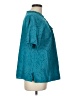BLOOMCHIC 100% Cotton Teal Short Sleeve Blouse Size 12 - photo 4
