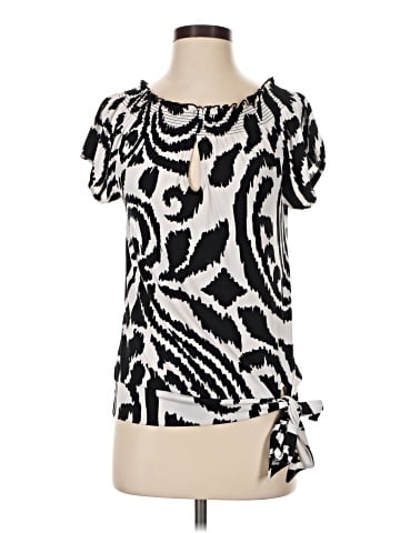 White House Black Market Short Sleeve Blouse (view 1)
