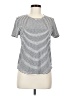 Marled Essentials Stripes Ivory Short Sleeve Turtleneck Size M - photo 1