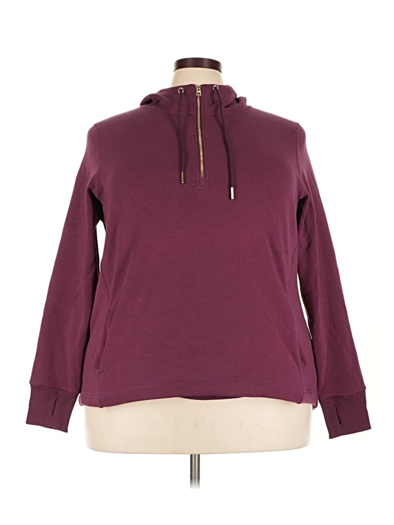 Pre-owned Avia Fleece Jacket In Burgundy