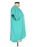 Tahari 100% Polyester Teal Short Sleeve Blouse Size L - photo 4