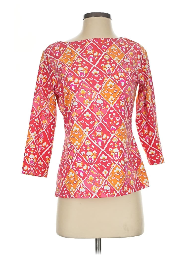 Pre-owned J. Mclaughlin 3/4 Sleeve T-shirt In Pink