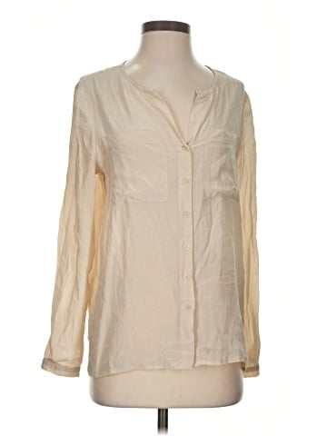 Silence and Noise Long Sleeve Silk Top (view 1)