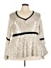 Venus Silver Long Sleeve Blouse Size 3X - photo 1