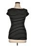 Green Envelope Stripes Black Short Sleeve Turtleneck Size XL - photo 1