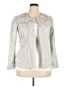 Olivia Matthews 100% Polyester Graphic Silver Jacket Size 18 - photo 1