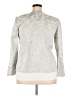 Olivia Matthews 100% Polyester Graphic Silver Jacket Size 18 - photo 2
