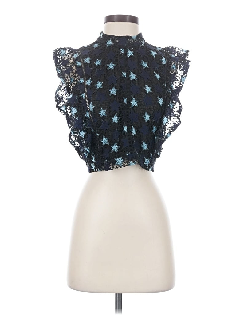 Pre-owned Willow & Clay Sleeveless Blouse In Blue