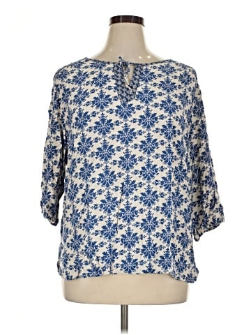 Basic Editions 3/4 Sleeve Blouse (view 1)