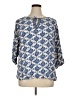 Basic Editions 100% Rayon Blue 3/4 Sleeve Blouse Size 1X - photo 1