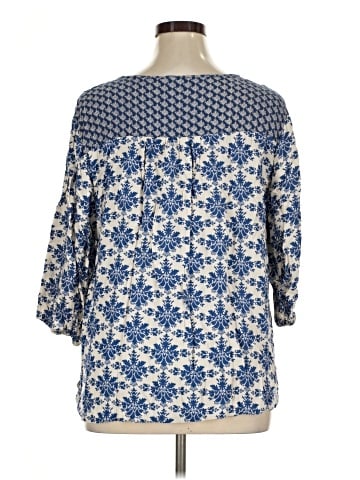 Basic Editions 3/4 Sleeve Blouse (view 2)