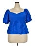 Nine West Blue Short Sleeve Blouse Size XXL - photo 1