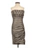 Cache Metallic Gray Cocktail Dress Size 2 - photo 1