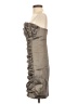 Cache Metallic Gray Cocktail Dress Size 2 - photo 5
