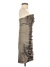 Cache Metallic Gray Cocktail Dress Size 2 - photo 4