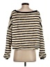 Free People 100% Polyester Stripes Gold Pullover Sweater Size XS - photo 2