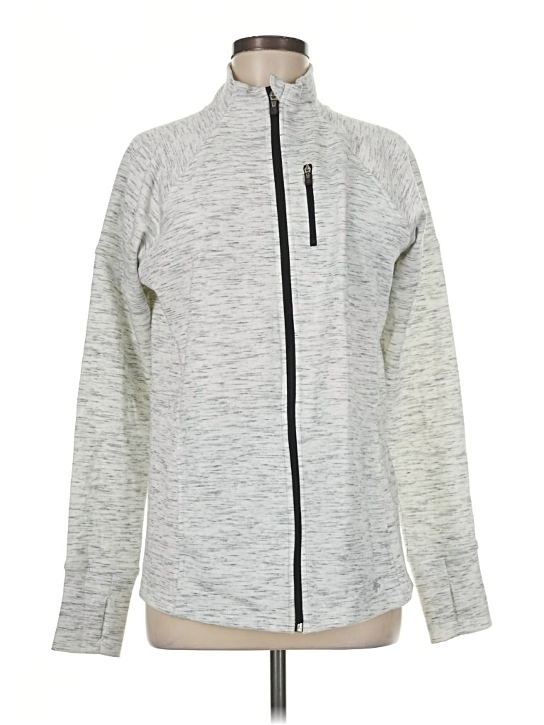 Pre-owned Tek Gear Zip Up Hoodie In Gray